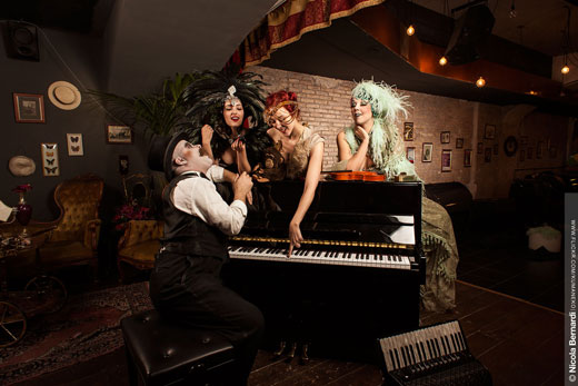 ph. Nicola Bernardi Photography — con Mirko Dettori (Sior Mirkaccio/Dr.Roll), Grace Hall II, Grace Hall, Gabriella Giuditta Sin Infelise, Giuditta Sin, Maria Freitas e Madame de Freitas presso Trevi Club by Micca Club.