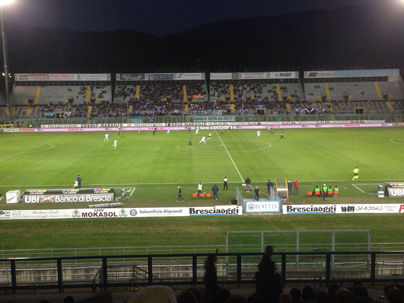 Brescia - Entella 2-0. Una fase del match